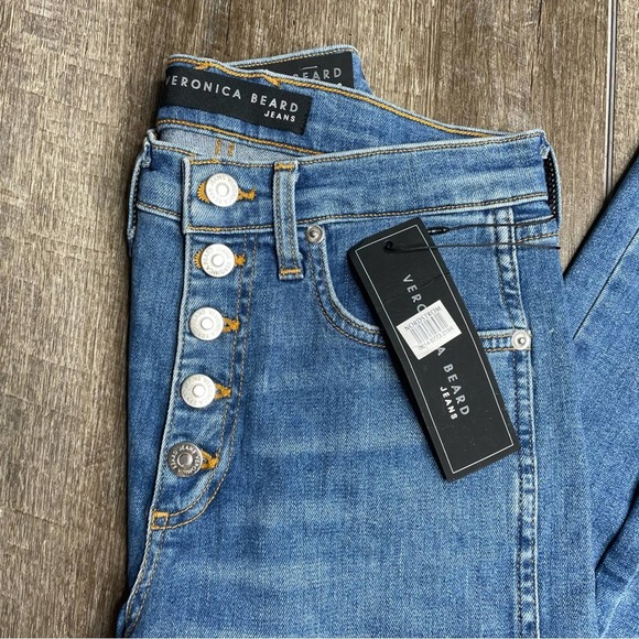 Veronica Beard High Rise Kiley Wide Leg Flare Jeans NEW Size 26 - Picture 3 of 9